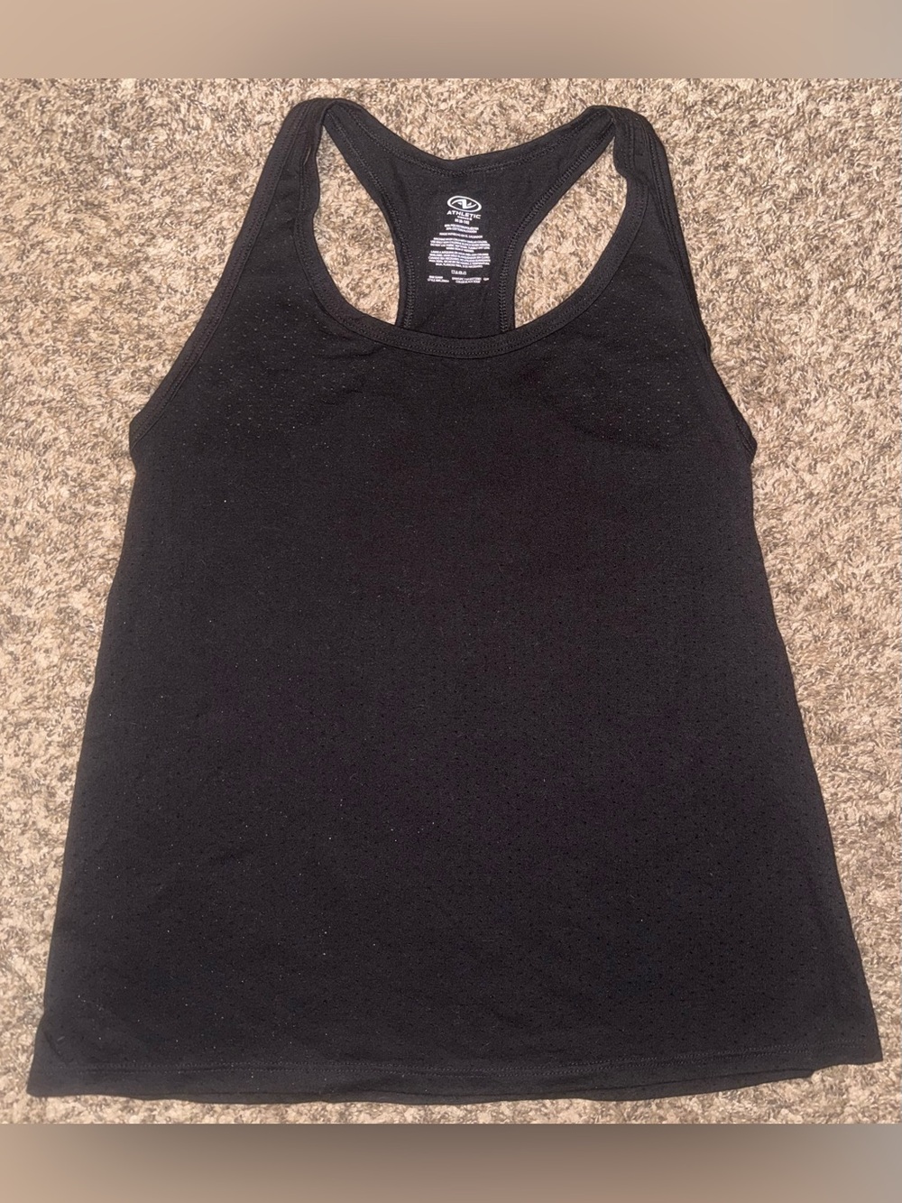 Athletic Works Black Racerback Tank – Breathable Athletic Layer